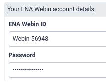 ENA-credentials