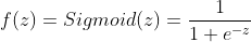Mathmatical formula for Sigmoid activation function.